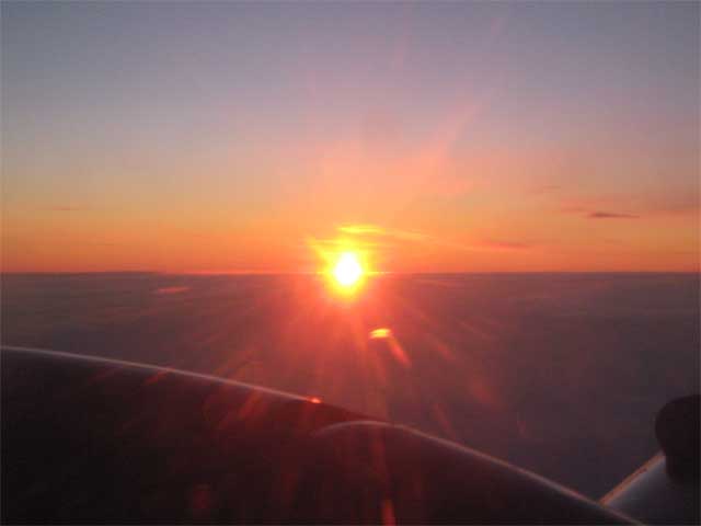 Plane Sunset