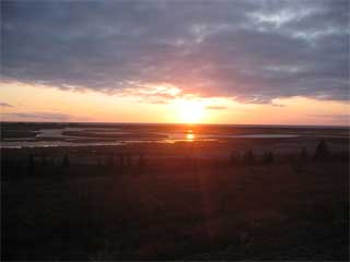 Sunset over Unalakleet