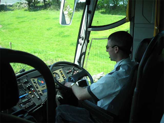 Paul driving